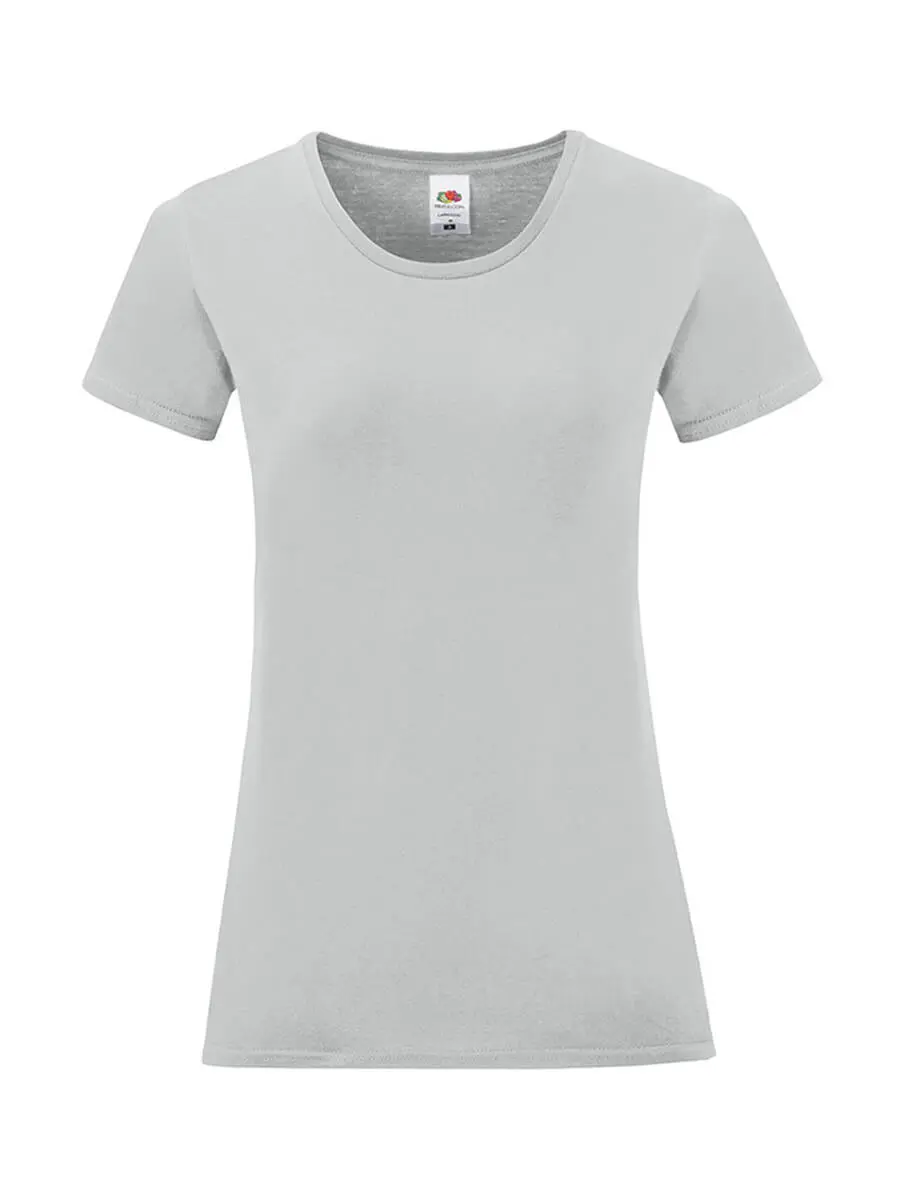 T-shirt donna girocollo manica corta in 100% cotone 150 g Grigio T-shirt donna girocollo manica corta in 100% cotone 150 g Grigio