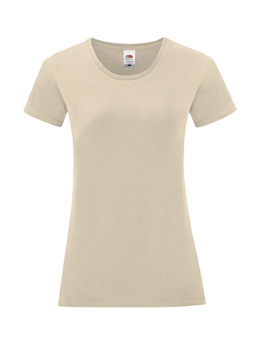 T-shirt donna girocollo manica corta in 100% cotone 150 g Naturale T-shirt donna girocollo manica corta in 100% cotone 150 g Naturale