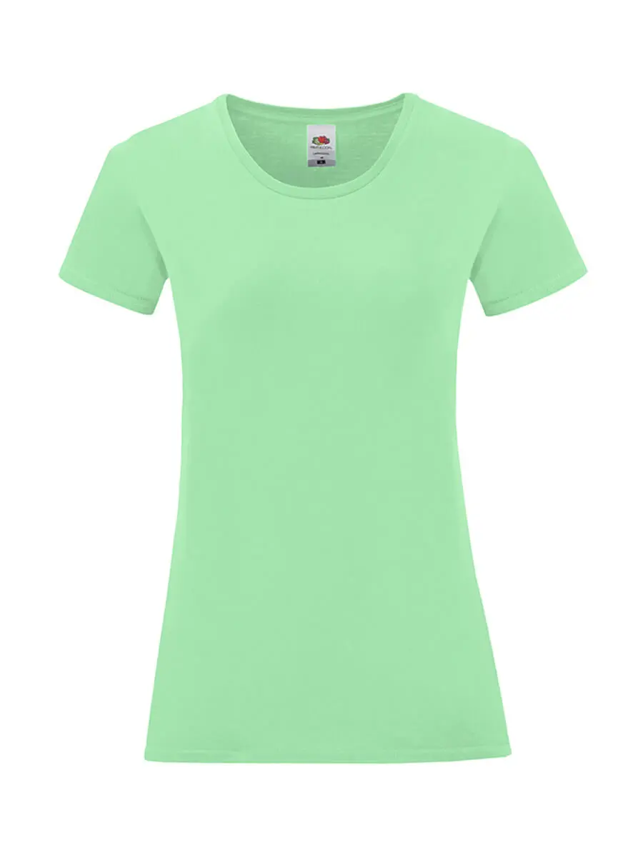 T-shirt donna girocollo manica corta in 100% cotone 150 g Verde menta T-shirt donna girocollo manica corta in 100% cotone 150 g Verde menta