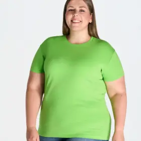 T-shirt donna girocollo manica corta in 100% cotone 155 g