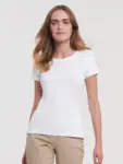 T-shirt donna girocollo manica corta in 100% cotone 160 g