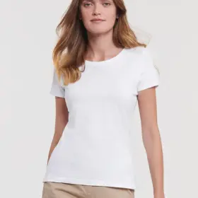 T-shirt donna girocollo manica corta in 100% cotone 160 g