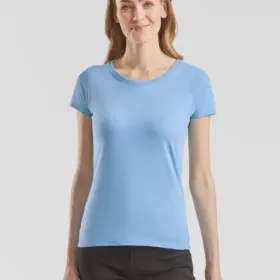T-shirt donna girocollo manica corta in 100% cotone 165 g