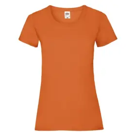 T-shirt donna girocollo manica corta in 100% cotone 165 g Arancione