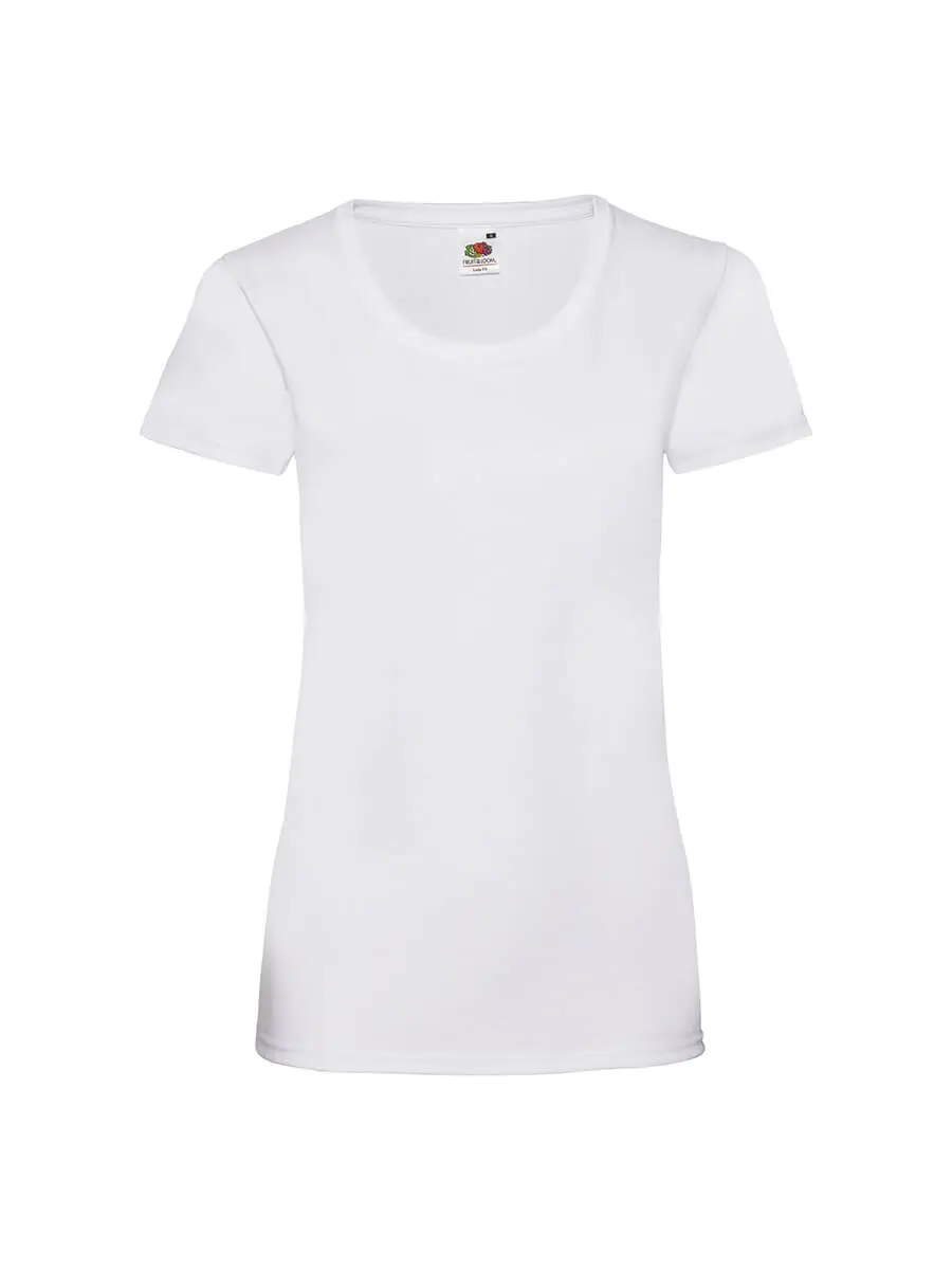 T-shirt donna girocollo manica corta in 100% cotone 165 g Bianco T-shirt donna girocollo manica corta in 100% cotone 165 g Bianco