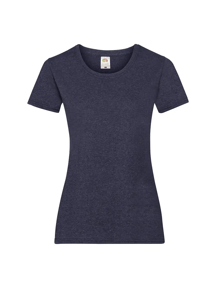 T-shirt donna girocollo manica corta in 100% cotone 165 g Blu navy melange T-shirt donna girocollo manica corta in 100% cotone 165 g Blu navy melange