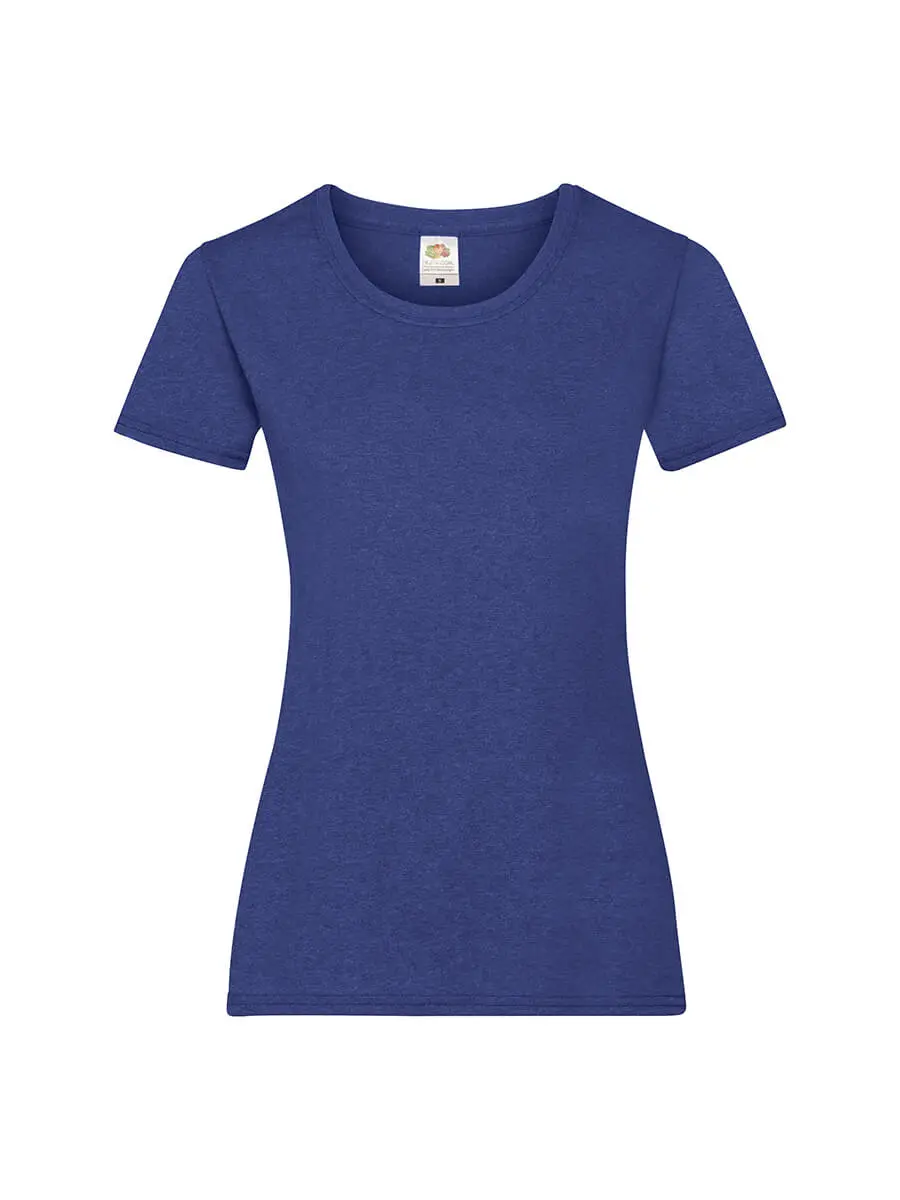 T-shirt donna girocollo manica corta in 100% cotone 165 g Blu royal melange T-shirt donna girocollo manica corta in 100% cotone 165 g Blu royal melange