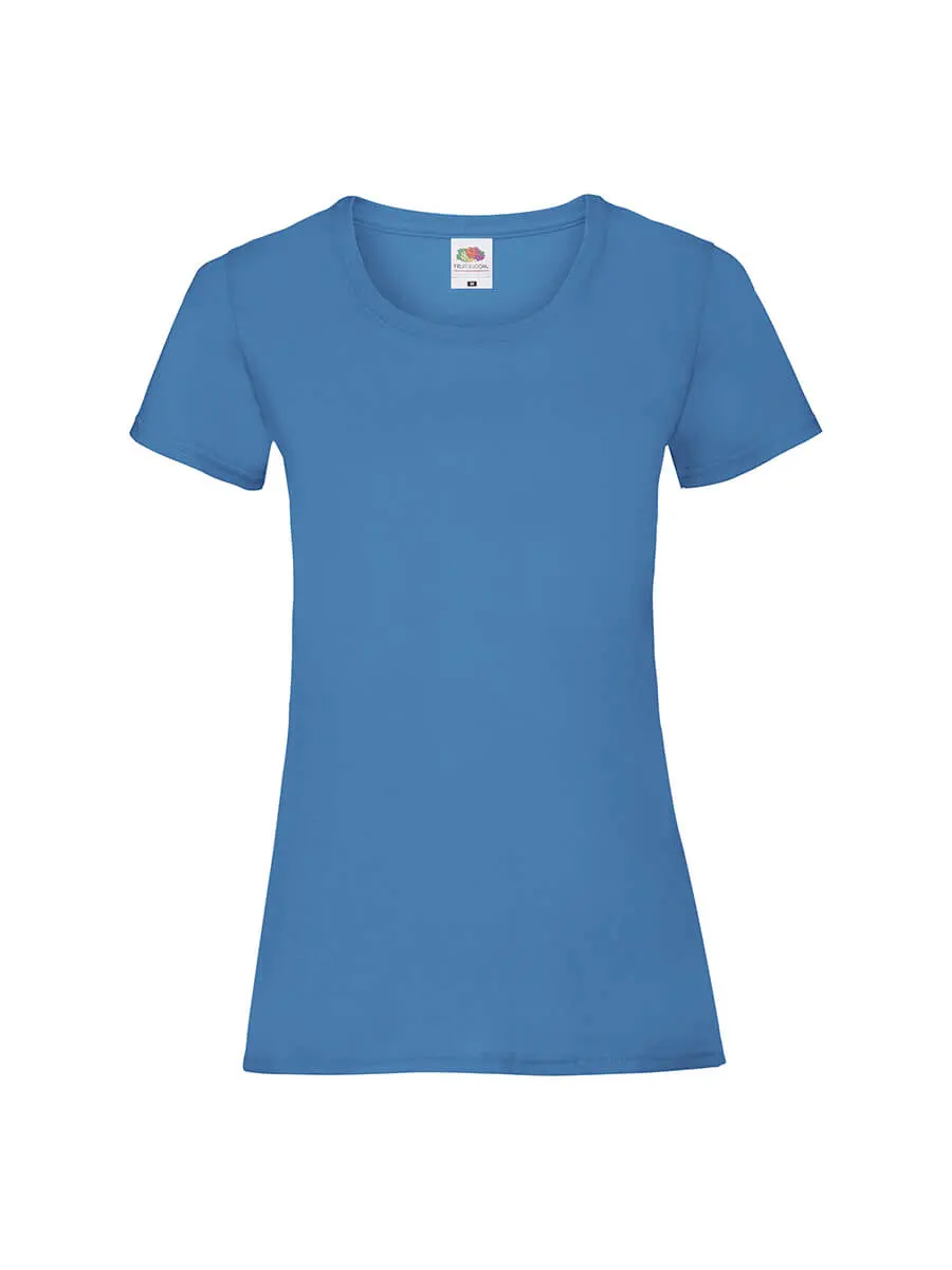 T-shirt donna girocollo manica corta in 100% cotone 165 g Blu T-shirt donna girocollo manica corta in 100% cotone 165 g Blu