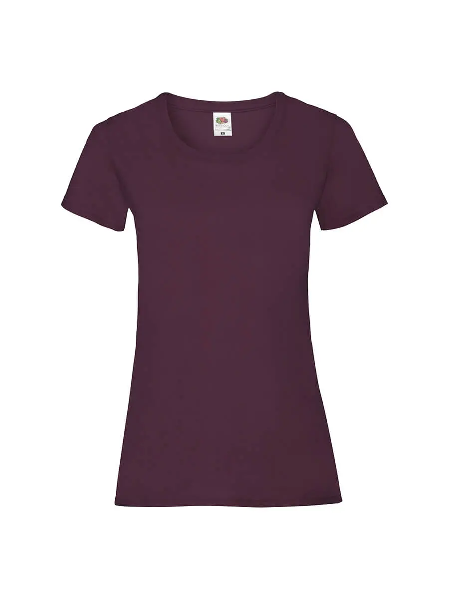 T-shirt donna girocollo manica corta in 100% cotone 165 g Bordeaux T-shirt donna girocollo manica corta in 100% cotone 165 g Bordeaux