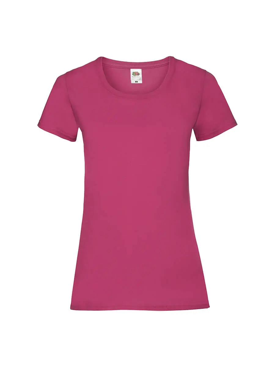 T-shirt donna girocollo manica corta in 100% cotone 165 g Fucsia T-shirt donna girocollo manica corta in 100% cotone 165 g Fucsia