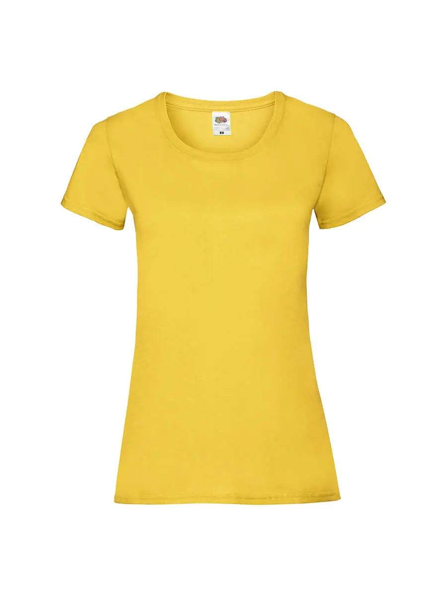 T-shirt donna girocollo manica corta in 100% cotone 165 g Giallo oro T-shirt donna girocollo manica corta in 100% cotone 165 g Giallo oro