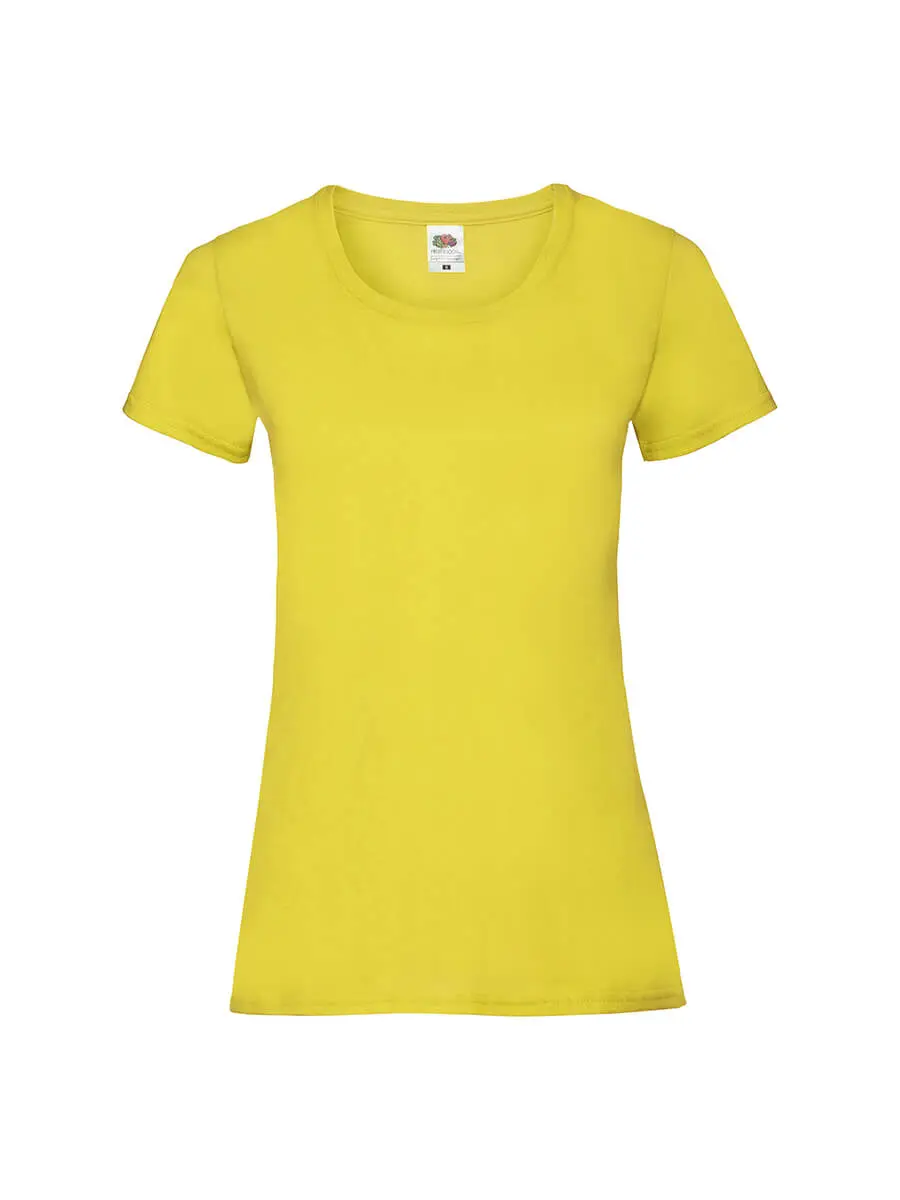 T-shirt donna girocollo manica corta in 100% cotone 165 g Giallo T-shirt donna girocollo manica corta in 100% cotone 165 g Giallo