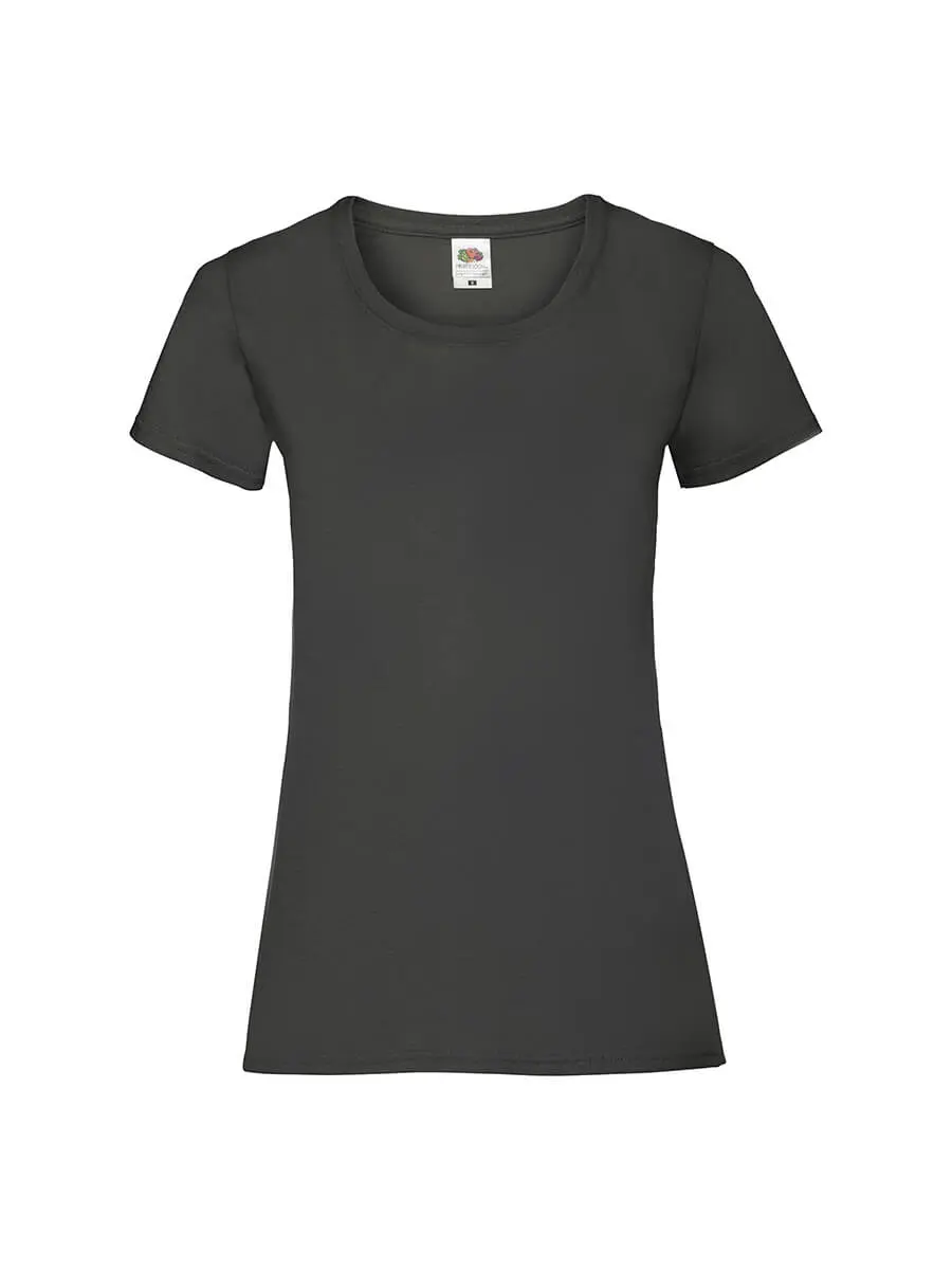 T-shirt donna girocollo manica corta in 100% cotone 165 g Grafite chiaro T-shirt donna girocollo manica corta in 100% cotone 165 g Grafite chiaro
