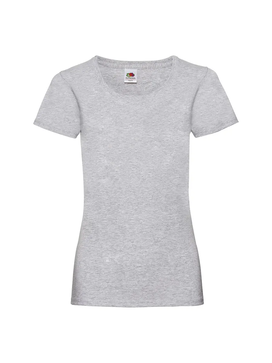 T-shirt donna girocollo manica corta in 100% cotone 165 g Grigio melange T-shirt donna girocollo manica corta in 100% cotone 165 g Grigio melange
