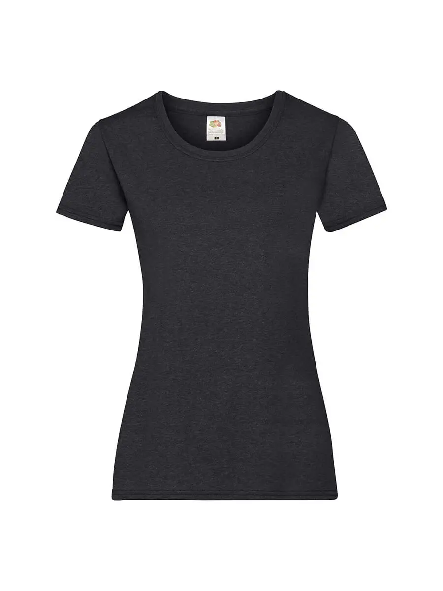 T-shirt donna girocollo manica corta in 100% cotone 165 g Grigio scuro T-shirt donna girocollo manica corta in 100% cotone 165 g Grigio scuro