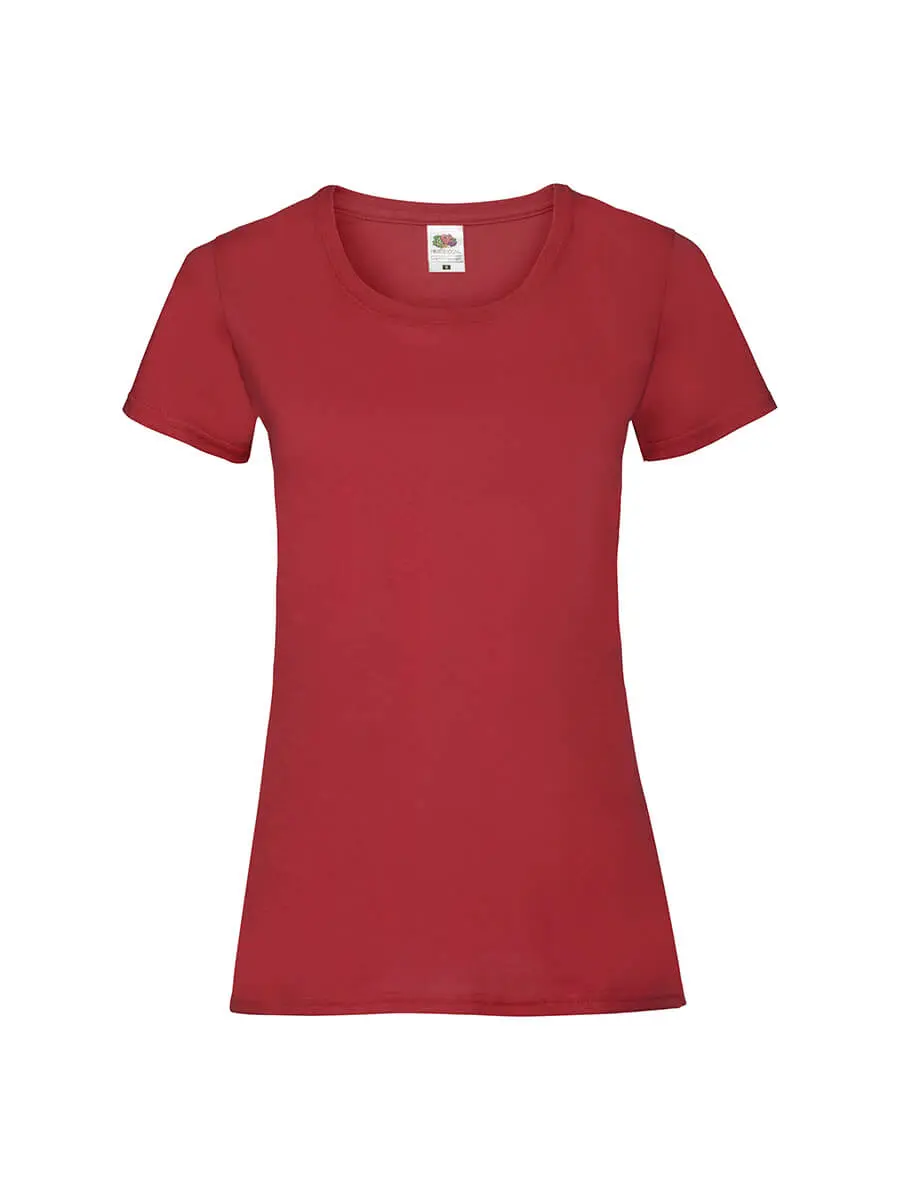 T-shirt donna girocollo manica corta in 100% cotone 165 g Rosso T-shirt donna girocollo manica corta in 100% cotone 165 g Rosso