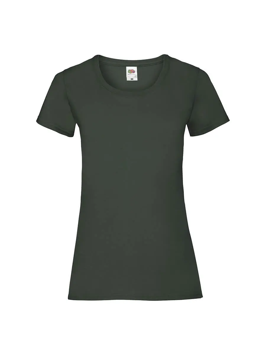 T-shirt donna girocollo manica corta in 100% cotone 165 g Verde Bottiglia T-shirt donna girocollo manica corta in 100% cotone 165 g Verde Bottiglia