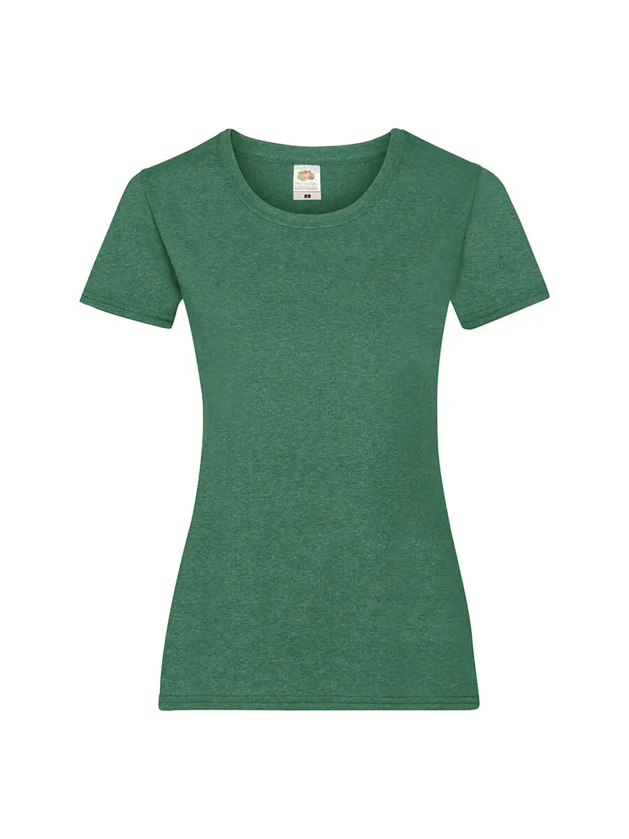 T-shirt donna girocollo manica corta in 100% cotone 165 g Verde melange T-shirt donna girocollo manica corta in 100% cotone 165 g Verde melange