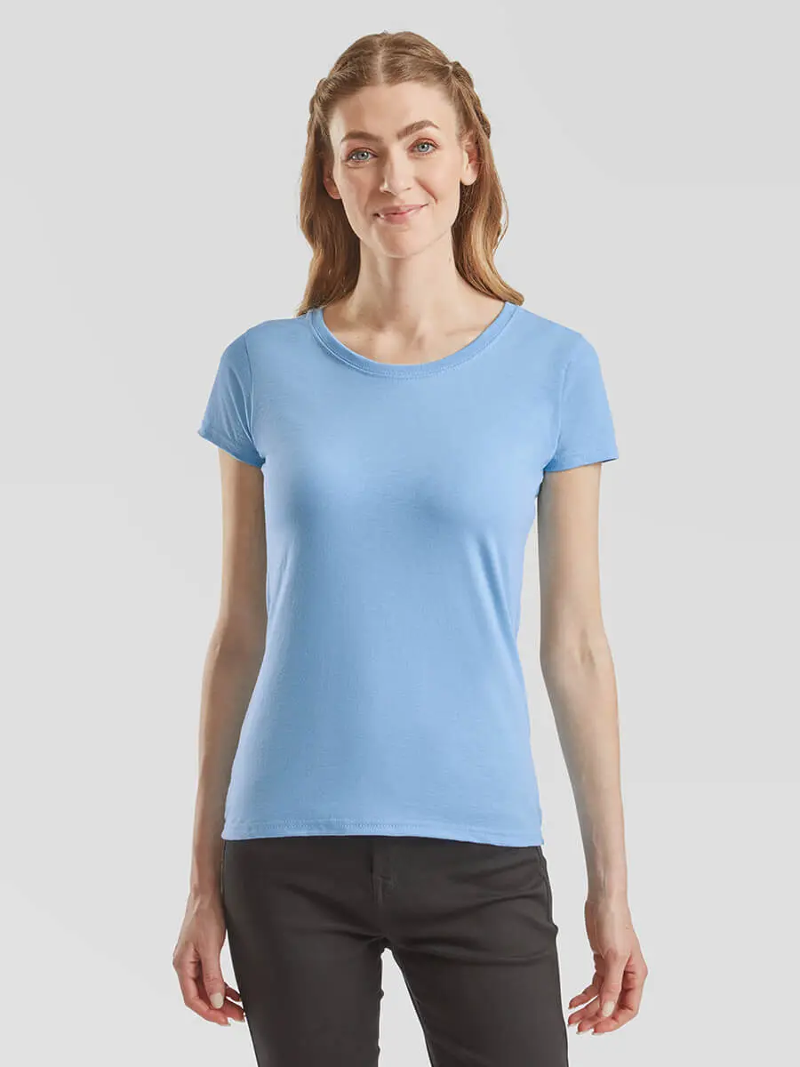 T-shirt donna girocollo manica corta in 100% cotone 165 g T-shirt donna girocollo manica corta in 100% cotone 165 g