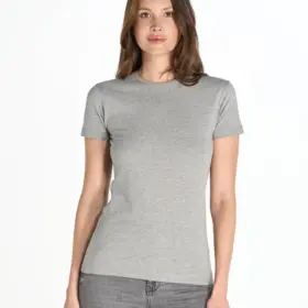 T-shirt donna girocollo manica corta in 100% cotone 170 g