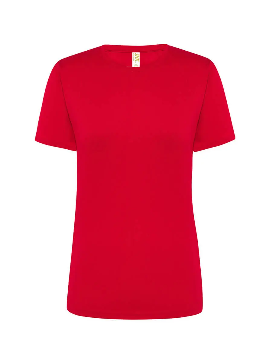 T-shirt donna girocollo manica corta slim fit 130 g Rosso T-shirt donna girocollo manica corta slim fit 130 g Rosso
