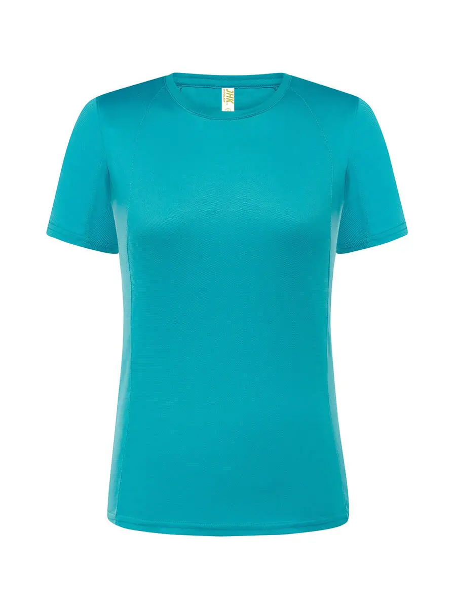 T-shirt donna girocollo manica corta slim fit 130 g Turchese T-shirt donna girocollo manica corta slim fit 130 g Turchese