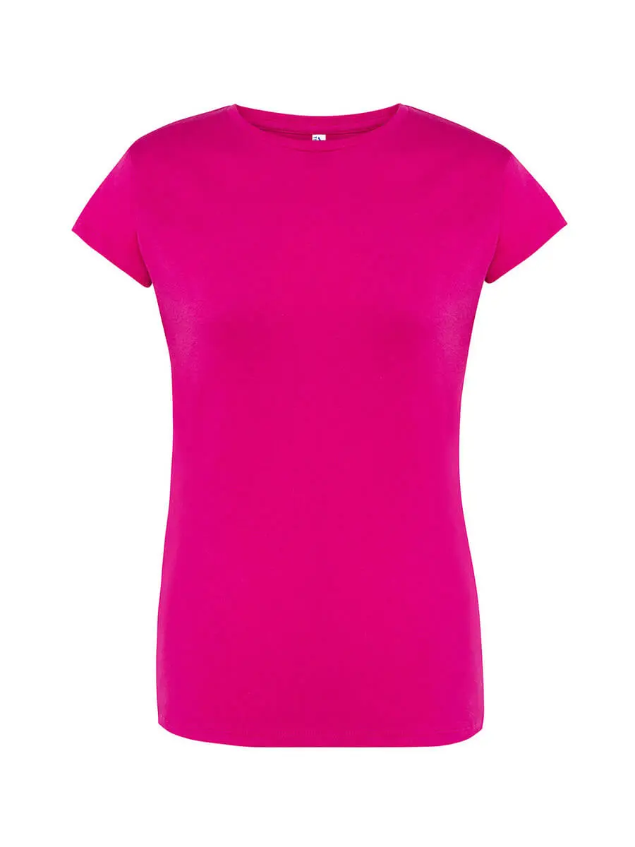 T-shirt donna girocollo manica corta slim fit in 100% cotone 150 g Fucsia – Fuchsia T-shirt donna girocollo manica corta slim fit in 100% cotone 150 g Fucsia – Fuchsia