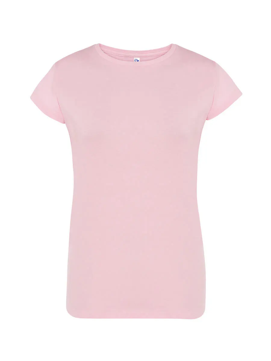 T-shirt donna girocollo manica corta slim fit in 100% cotone 150 g Rosa T-shirt donna girocollo manica corta slim fit in 100% cotone 150 g Rosa