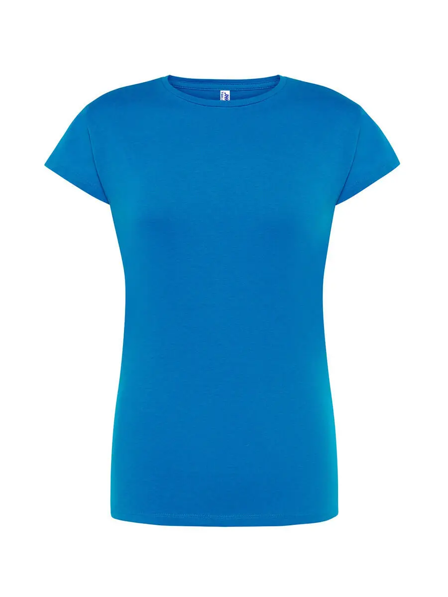 T-shirt donna girocollo manica corta slim fit in 100% cotone 150 g Turchese – Aqua T-shirt donna girocollo manica corta slim fit in 100% cotone 150 g Turchese – Aqua