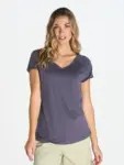 T-shirt donna scollo a v manica corta in 100% cotone 120 g – 2E7CLZKCB
