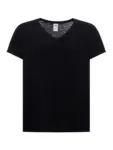 T-shirt donna scollo a v manica corta in 100% cotone 120 g