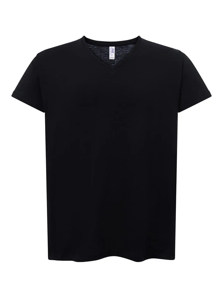T-shirt donna scollo a v manica corta in 100% cotone 155 g Nero T-shirt donna scollo a v manica corta in 100% cotone 155 g Nero