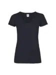 T-shirt donna scollo a v manica corta in 100% cotone 165 g