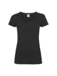 T-shirt donna scollo a v manica corta in 100% cotone 165 g