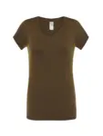 T-shirt donna scollo a v manica corta slim fit in 100% cotone 140 g