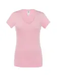 T-shirt donna scollo a v manica corta slim fit in 100% cotone 140 g