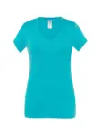 T-shirt donna scollo a v manica corta slim fit in 100% cotone 140 g