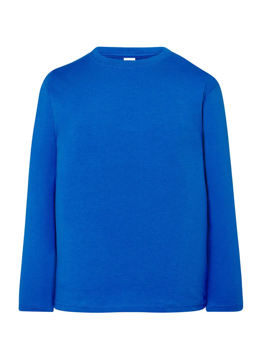 T-shirt manica lunga bambino girocollo in 100% cotone 155 g Blu royal T-shirt manica lunga bambino girocollo in 100% cotone 155 g Blu royal