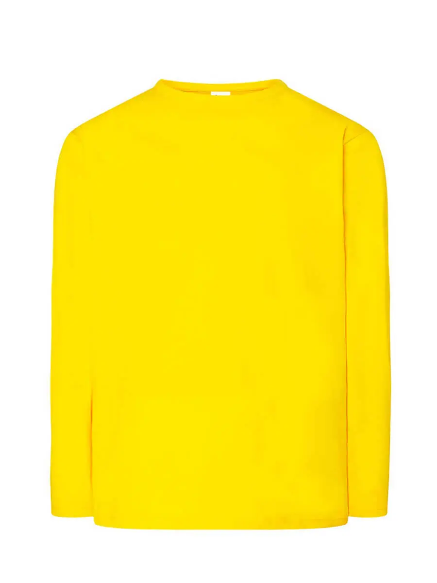T-shirt manica lunga bambino girocollo in 100% cotone 155 g Giallo oro T-shirt manica lunga bambino girocollo in 100% cotone 155 g Giallo oro