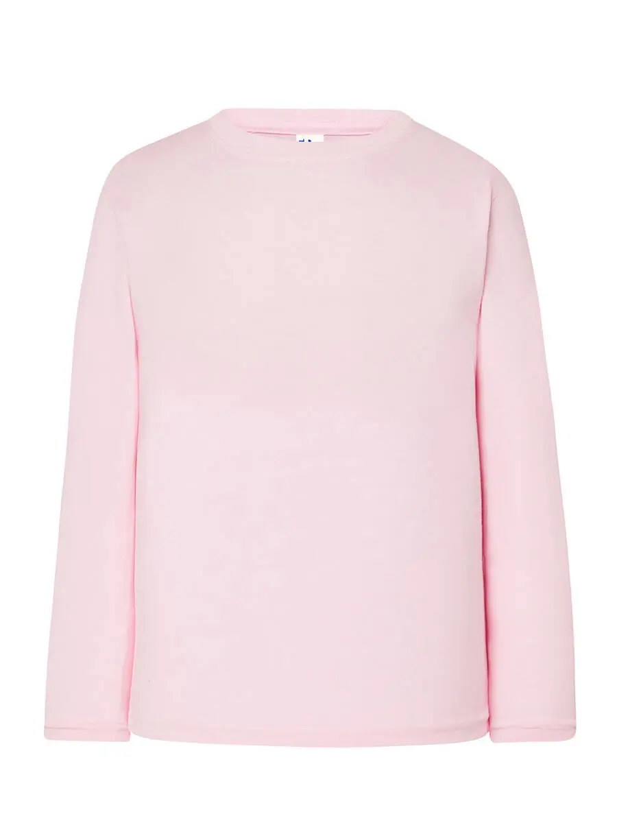 T-shirt manica lunga bambino girocollo in 100% cotone 155 g Rosa T-shirt manica lunga bambino girocollo in 100% cotone 155 g Rosa