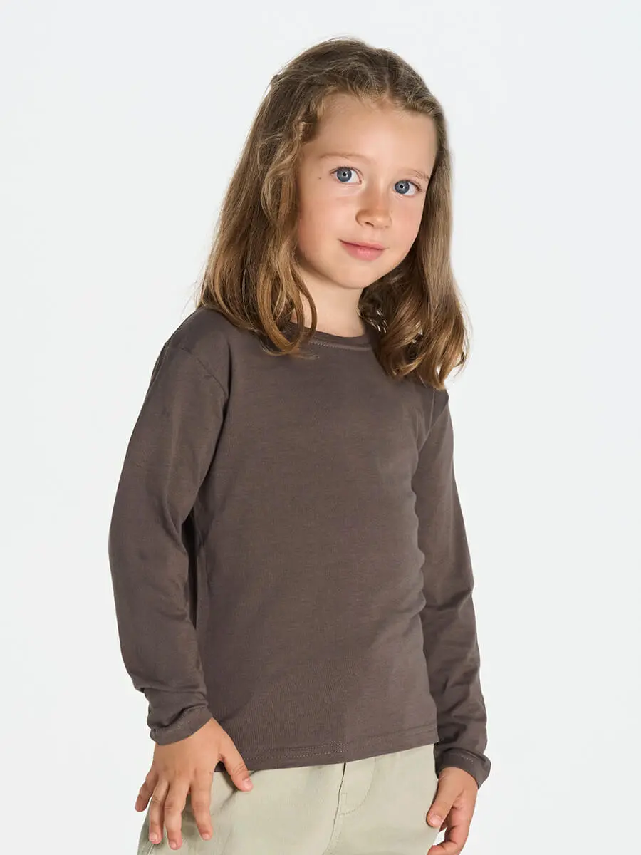 T-shirt manica lunga bambino girocollo in 100% cotone 155 g T-shirt manica lunga bambino girocollo in 100% cotone 155 g