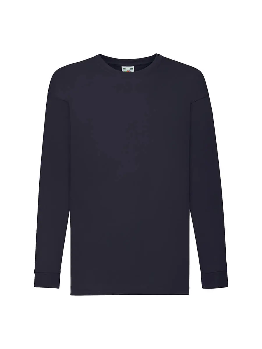 T-shirt manica lunga bambino girocollo in 100% cotone 165 g Blu navy T-shirt manica lunga bambino girocollo in 100% cotone 165 g Blu navy
