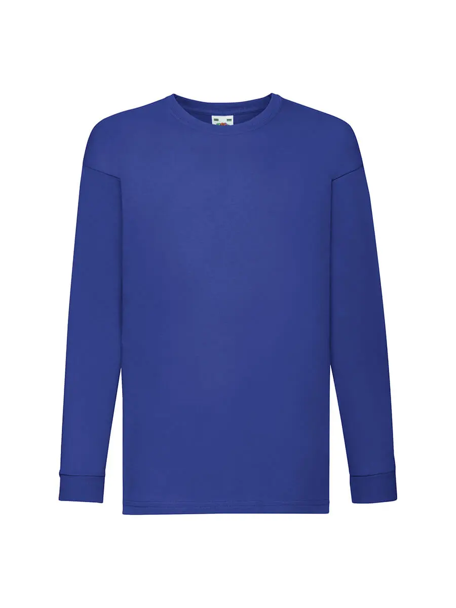 T-shirt manica lunga bambino girocollo in 100% cotone 165 g Blu royal T-shirt manica lunga bambino girocollo in 100% cotone 165 g Blu royal