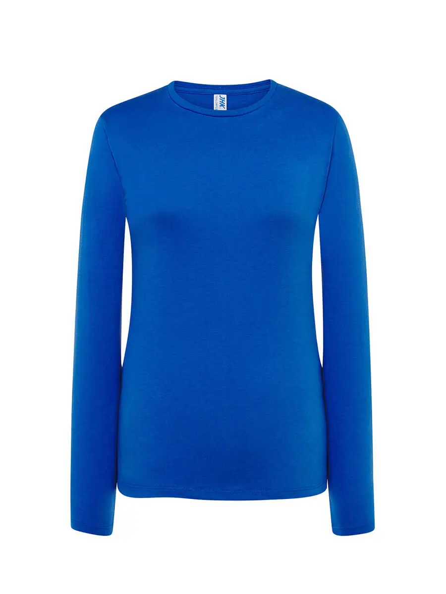 T-shirt manica lunga donna girocollo in 100% cotone 145 g Blu royal T-shirt manica lunga donna girocollo in 100% cotone 145 g Blu royal