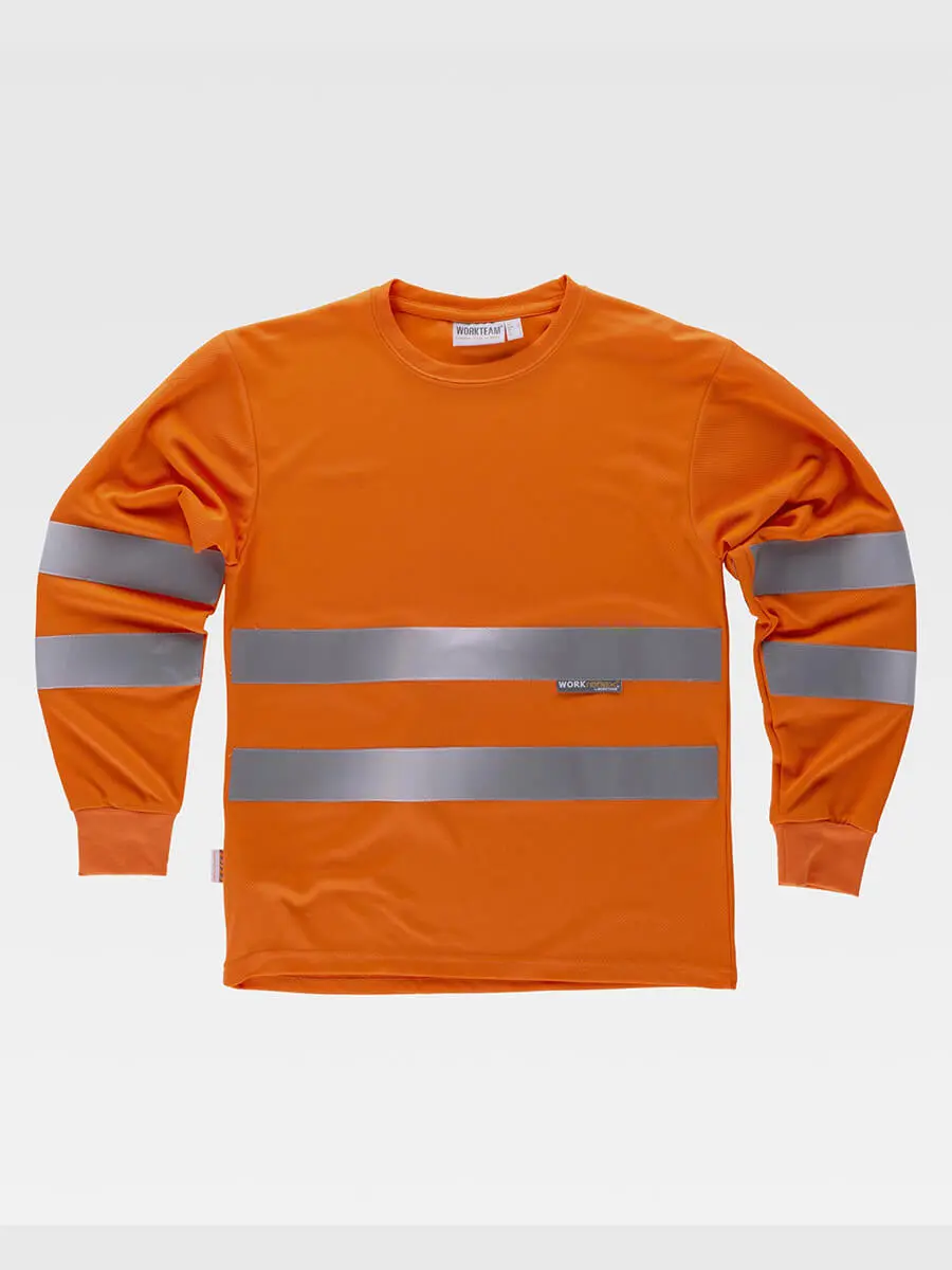 T-shirt manica lunga unisex girocollo 160 g Arancione fluo T-shirt manica lunga unisex girocollo 160 g Arancione fluo