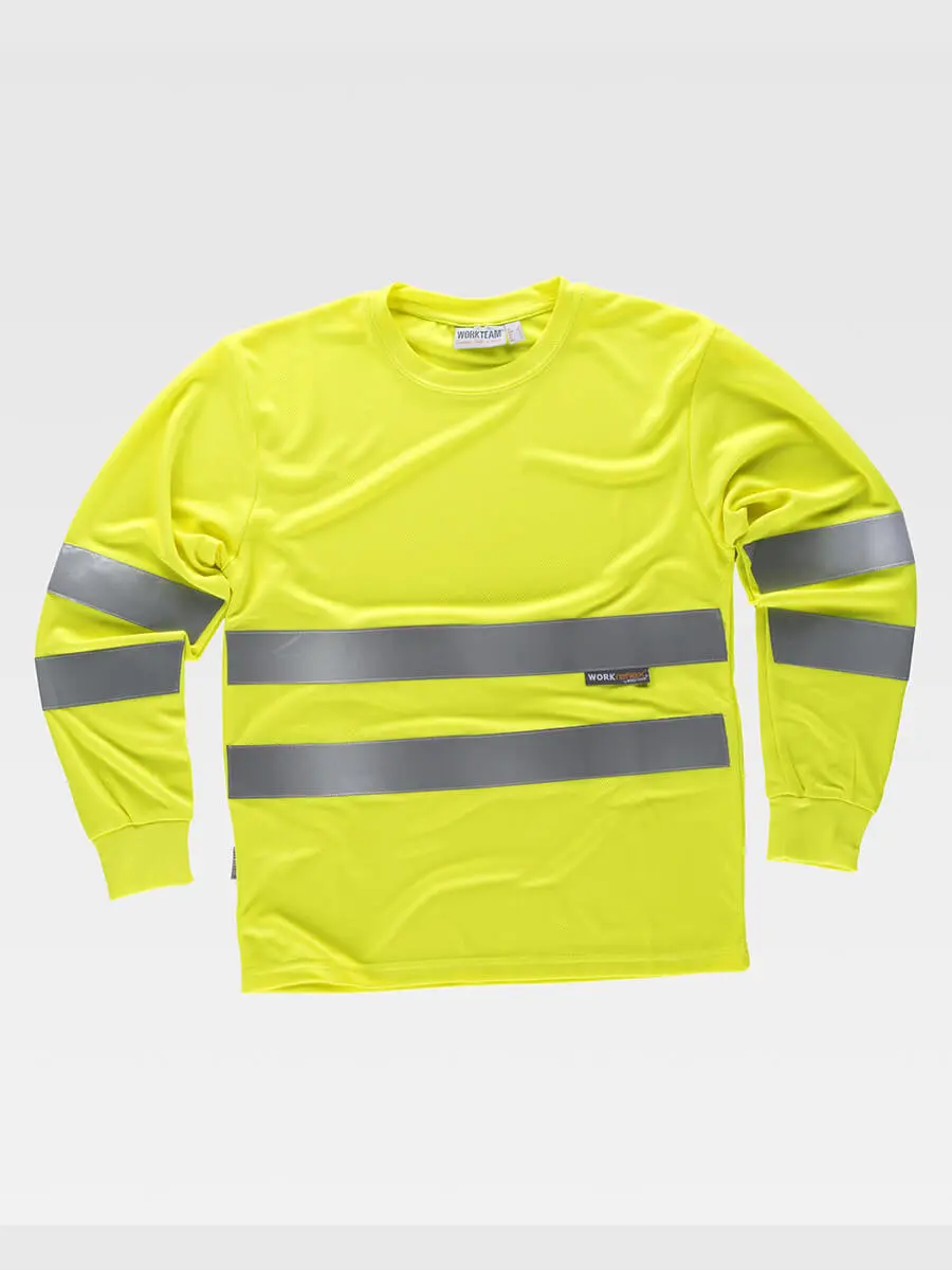 T-shirt manica lunga unisex girocollo 160 g Giallo fluo T-shirt manica lunga unisex girocollo 160 g Giallo fluo