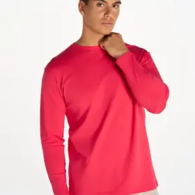 T-shirt manica lunga uomo girocollo in 100% cotone 155 g