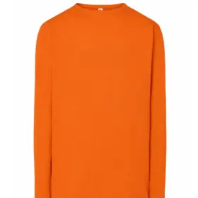 T-shirt manica lunga uomo girocollo in 100% cotone 155 g Arancione