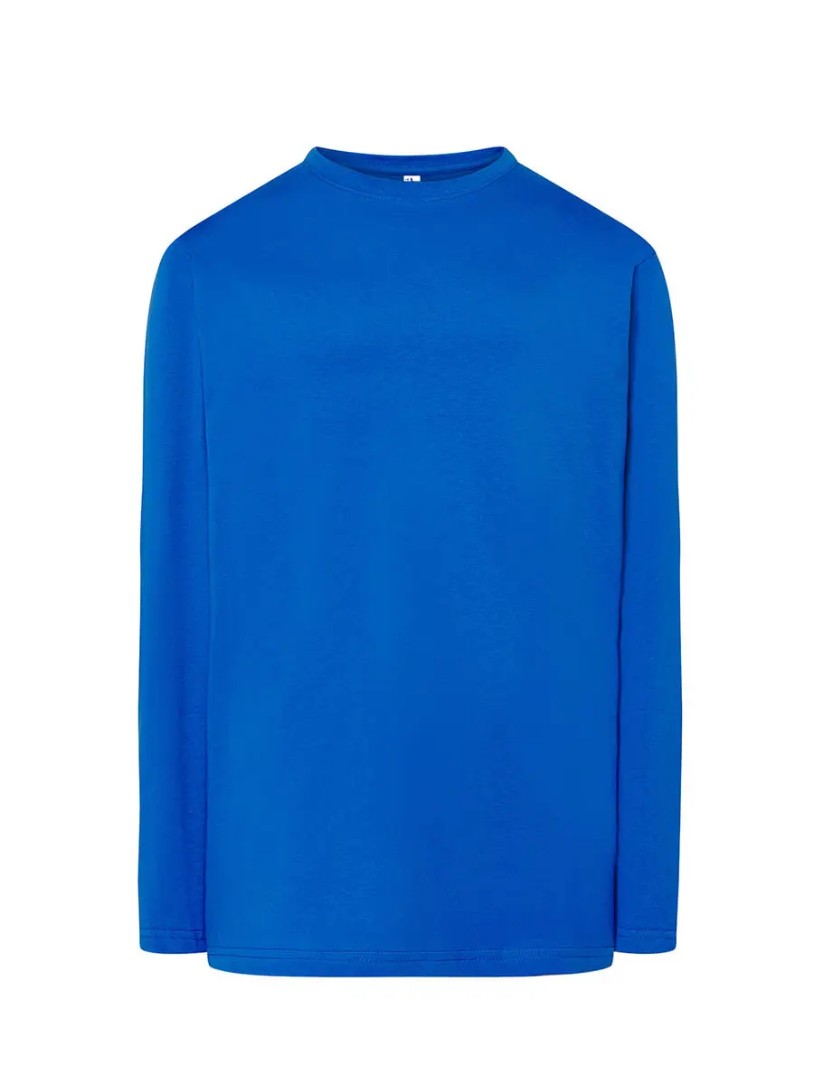 T-shirt manica lunga uomo girocollo in 100% cotone 155 g Blu royal T-shirt manica lunga uomo girocollo in 100% cotone 155 g Blu royal