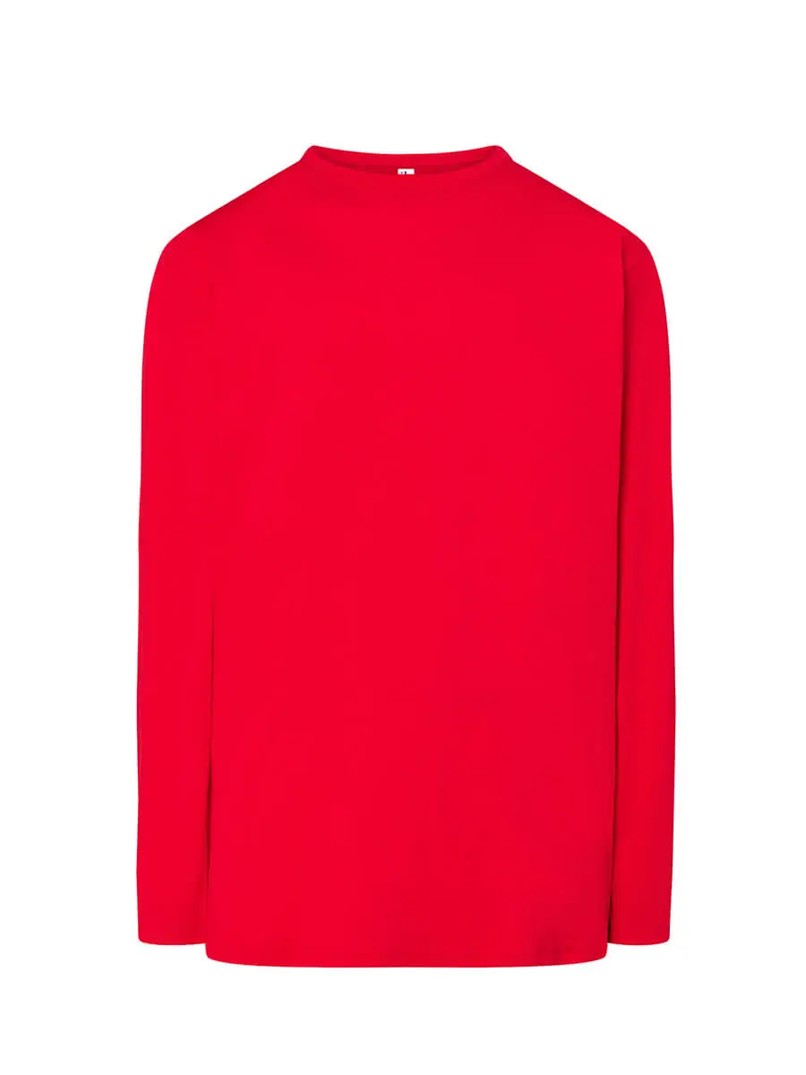 T-shirt manica lunga uomo girocollo in 100% cotone 155 g Rosso T-shirt manica lunga uomo girocollo in 100% cotone 155 g Rosso